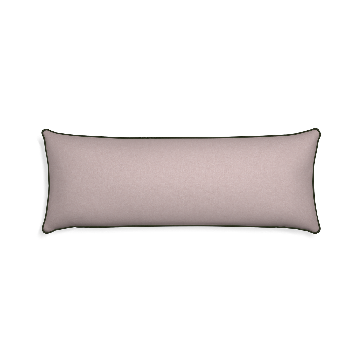 Xl-lumbar orchid custom mauve pinkpillow with f piping on white background