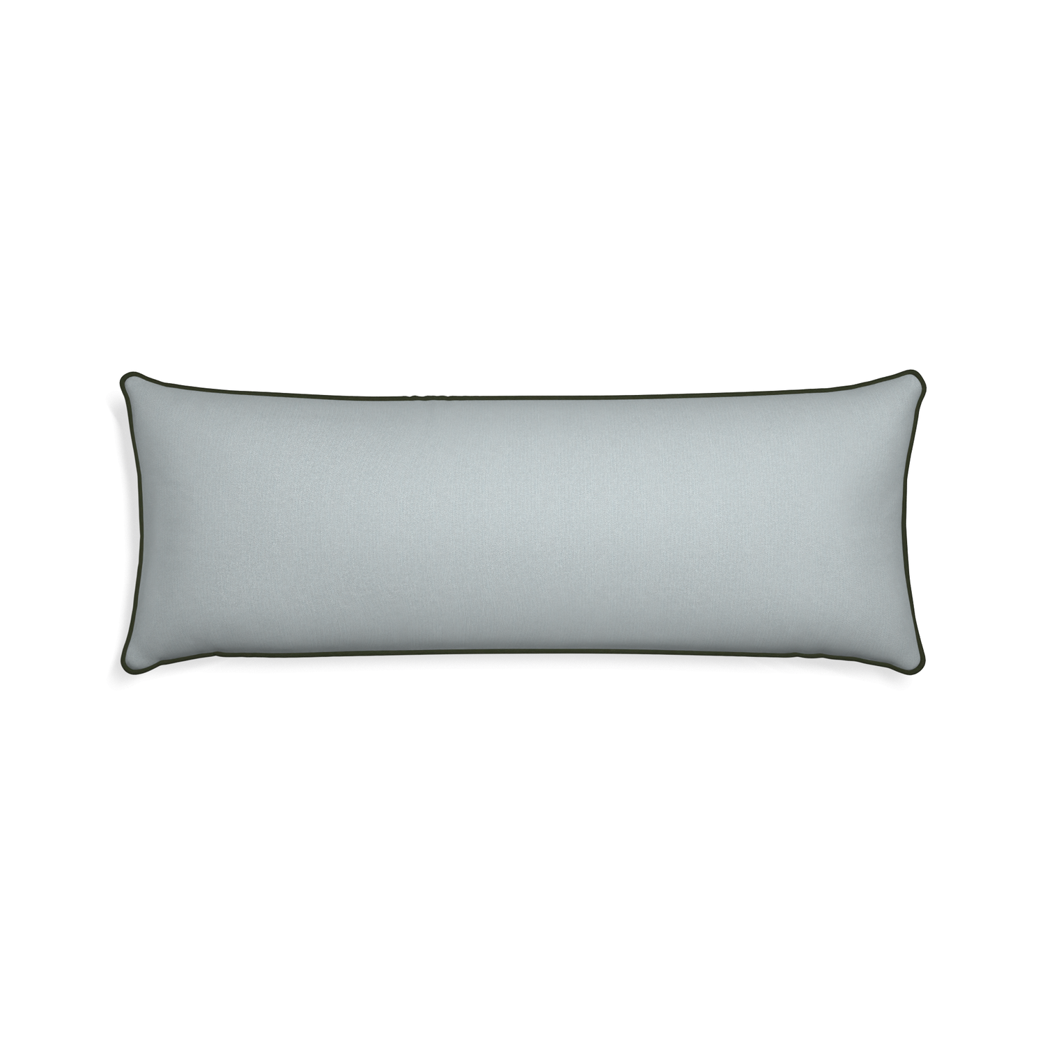 Xl-lumbar sea custom grey bluepillow with f piping on white background