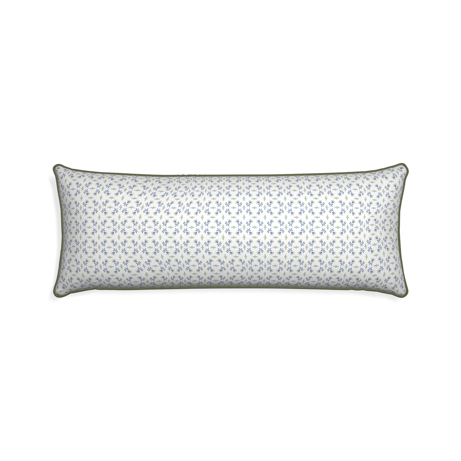 Xl-lumbar lee custom pillow with f piping on white background