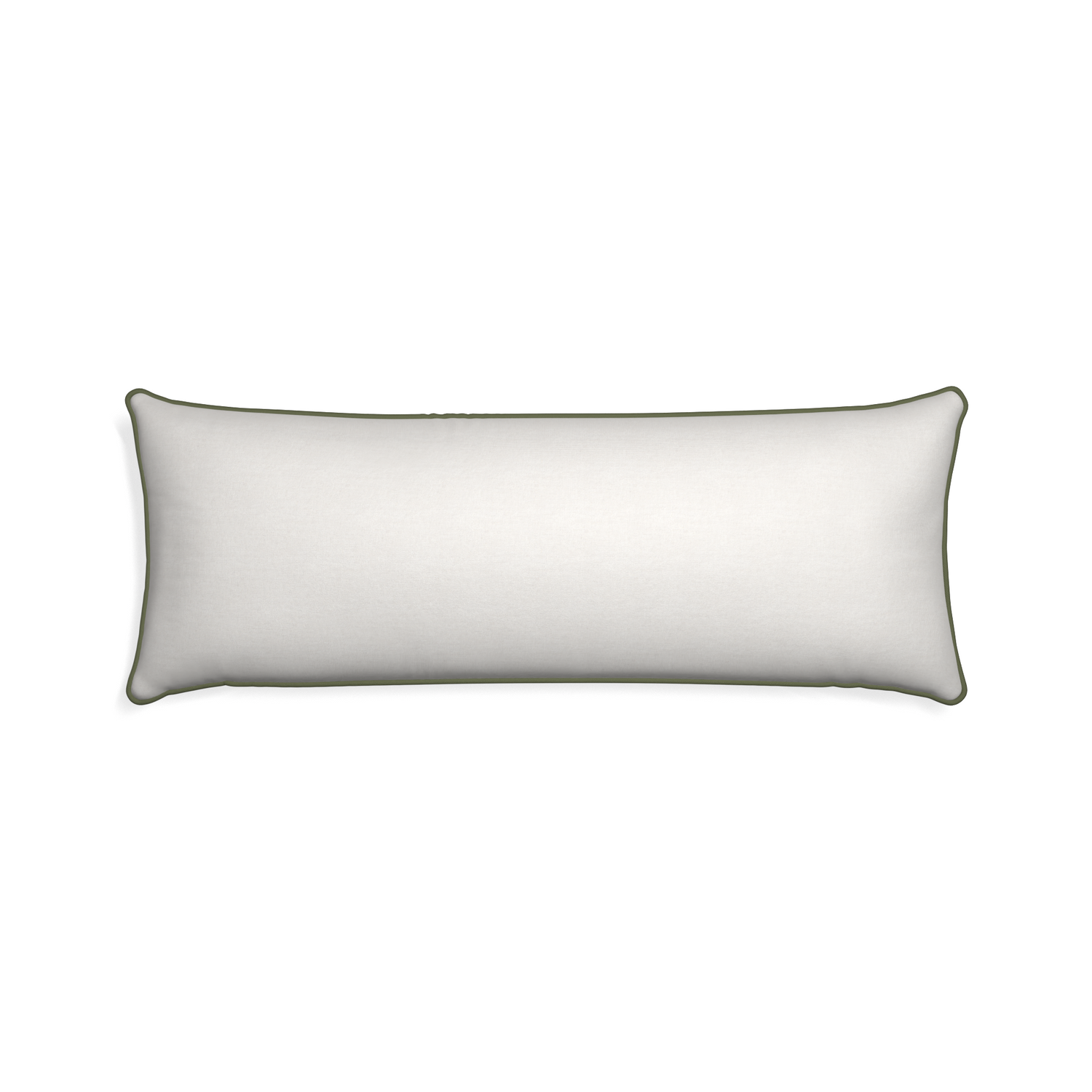 Xl-lumbar flour custom pillow with f piping on white background