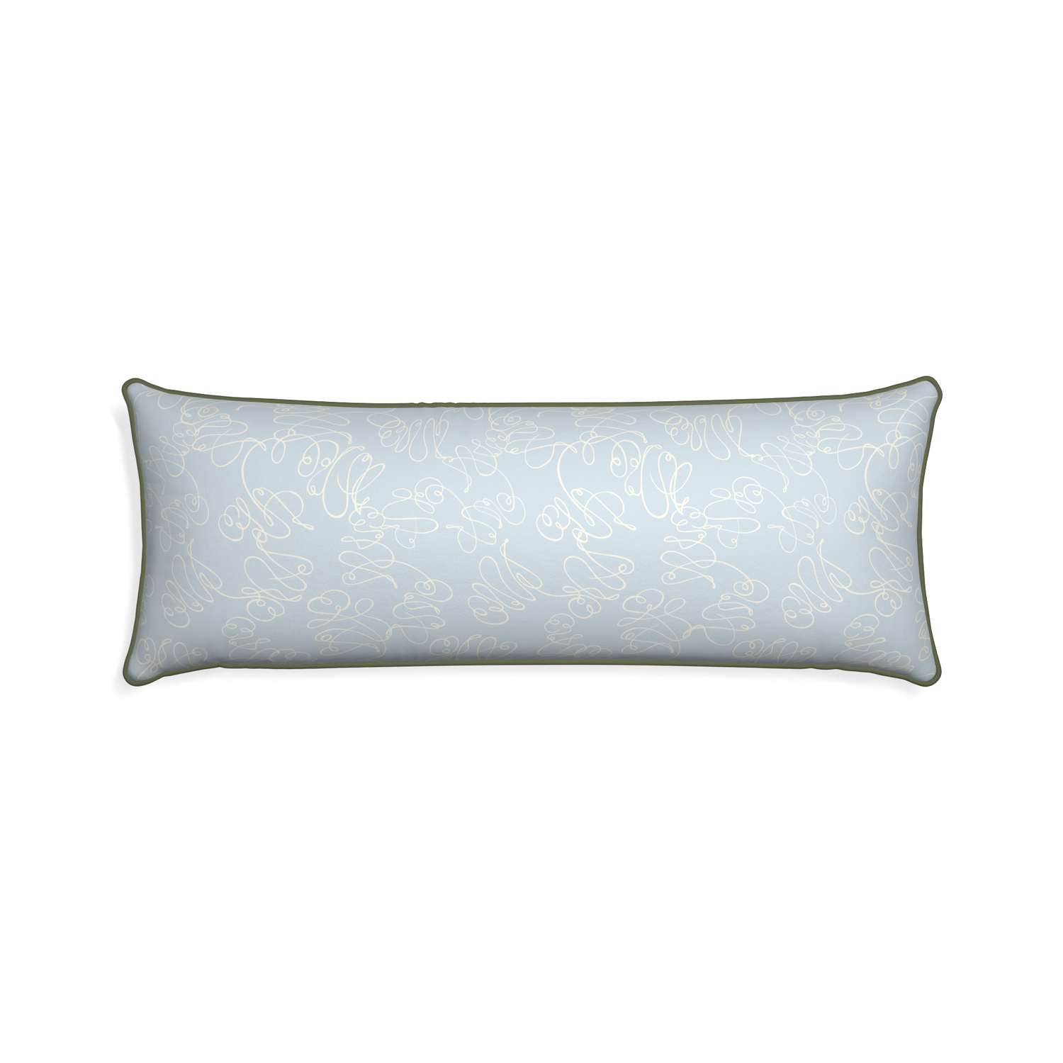 Xl-lumbar mirabella custom pillow with f piping on white background