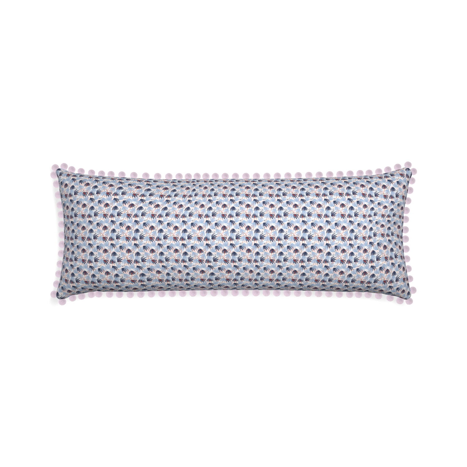 Xl-lumbar eden blue custom pillow with l on white background