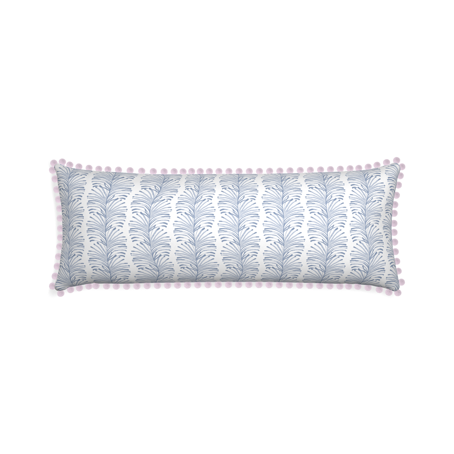 Xl-lumbar emma sky custom pillow with l on white background