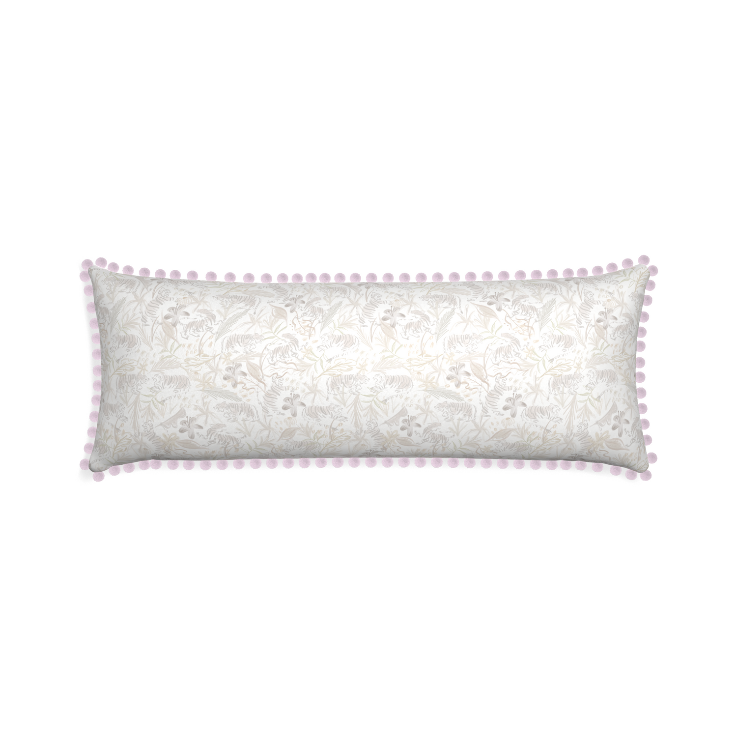 Xl-lumbar frida sand custom pillow with l on white background