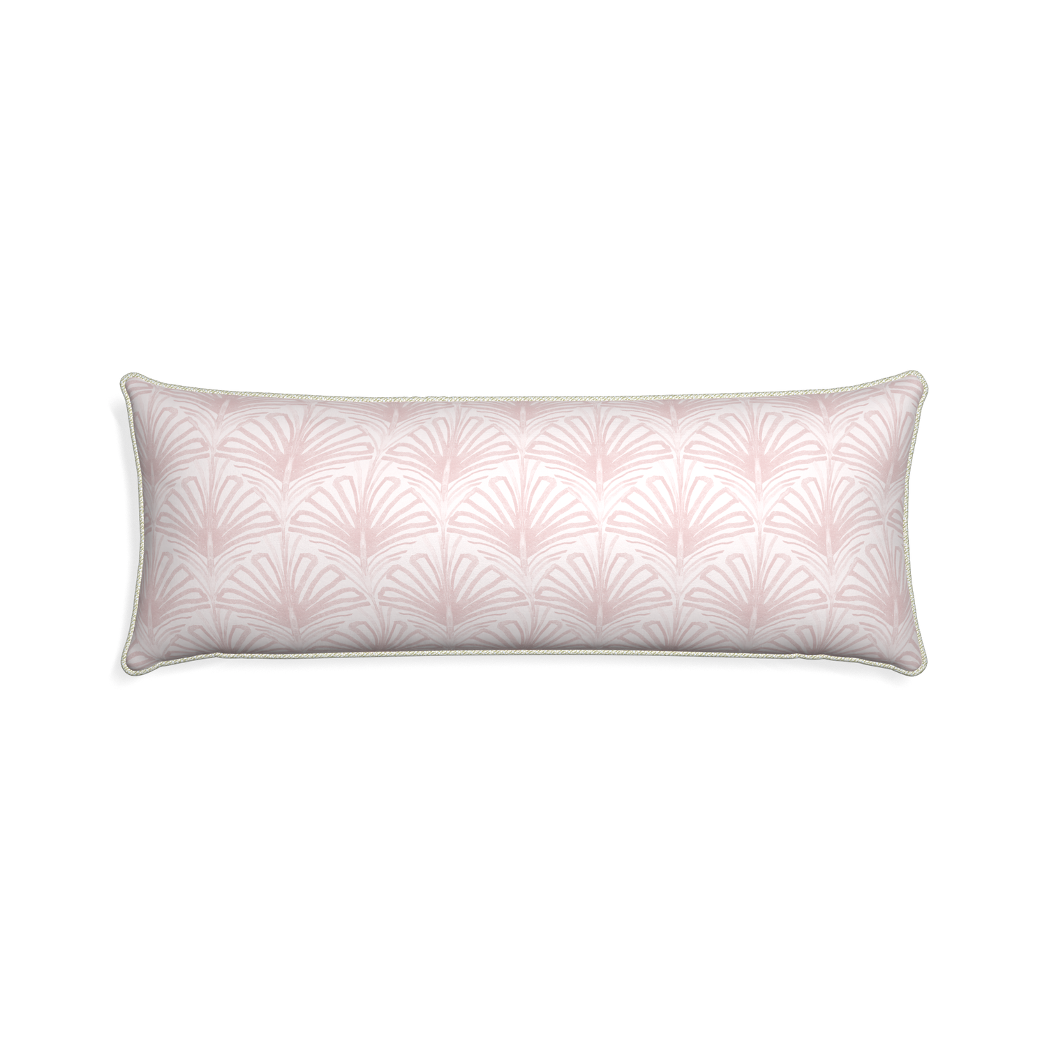 Xl-lumbar suzy rose custom pillow with l piping on white background