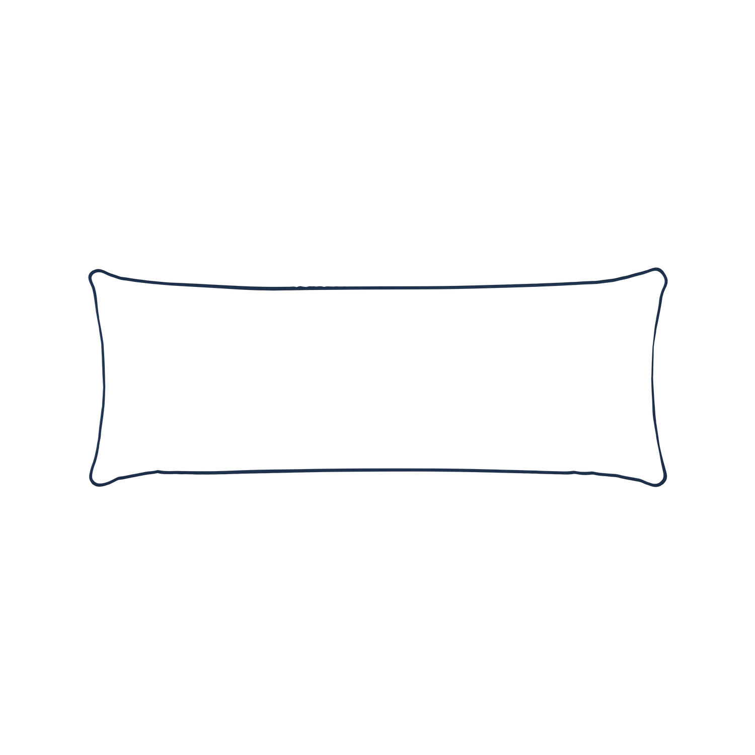 Xl-lumbar hayes sea salt custom blue geometric pillow with midnight piping on white background