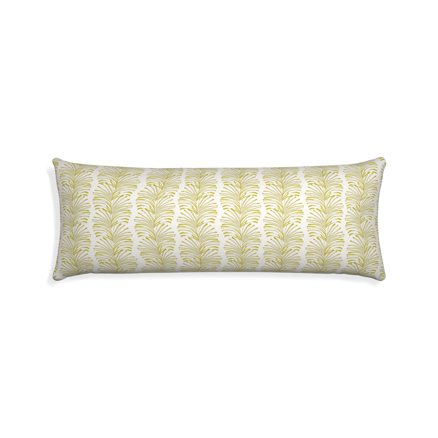 Xl-lumbar emma chartreuse custom yellow stripe chartreusepillow with none on white background