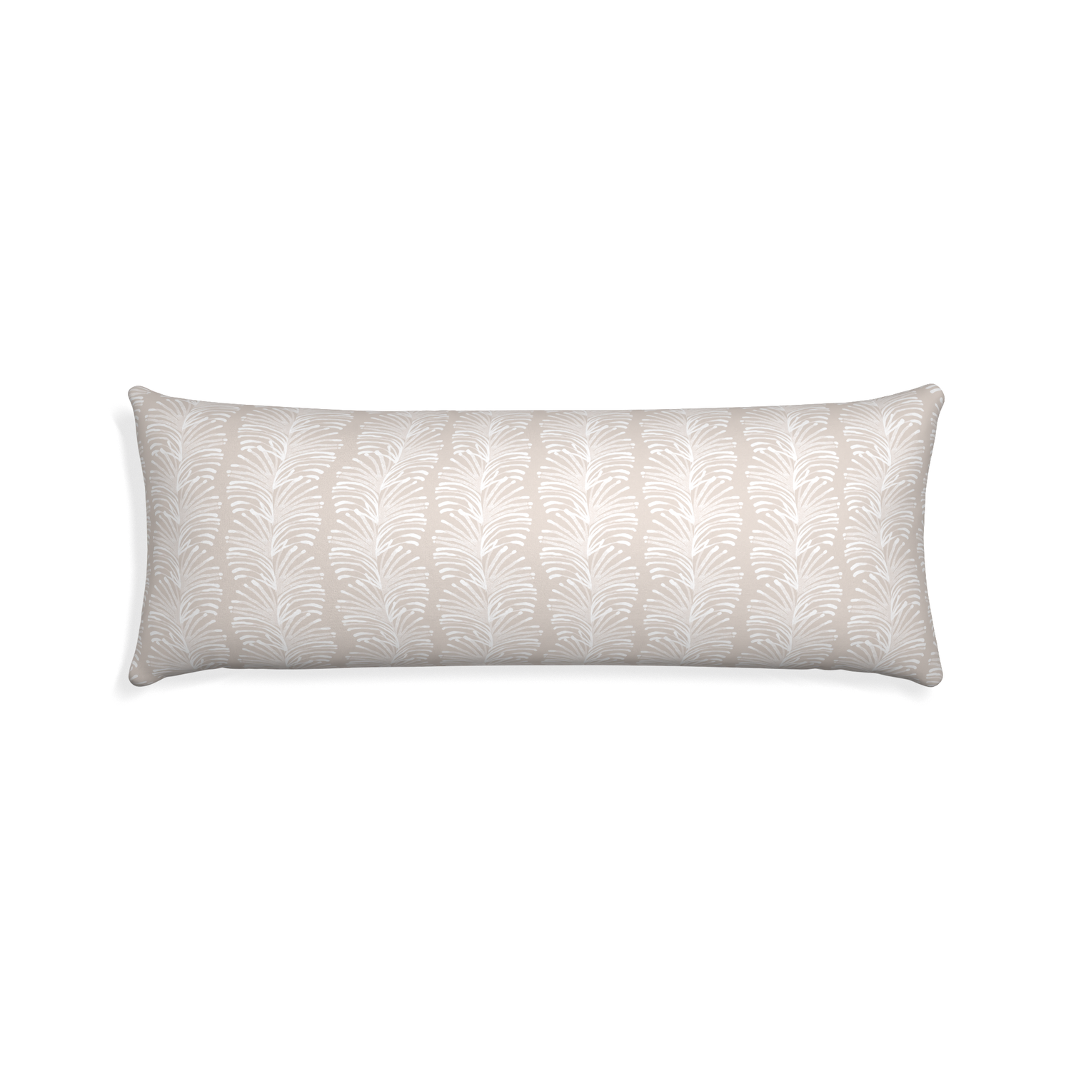 Xl-lumbar emma sand custom sand colored botanical stripepillow with none on white background