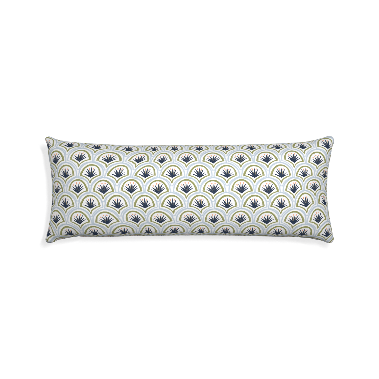 Xl-lumbar thatcher midnight custom art deco palm patternpillow with none on white background