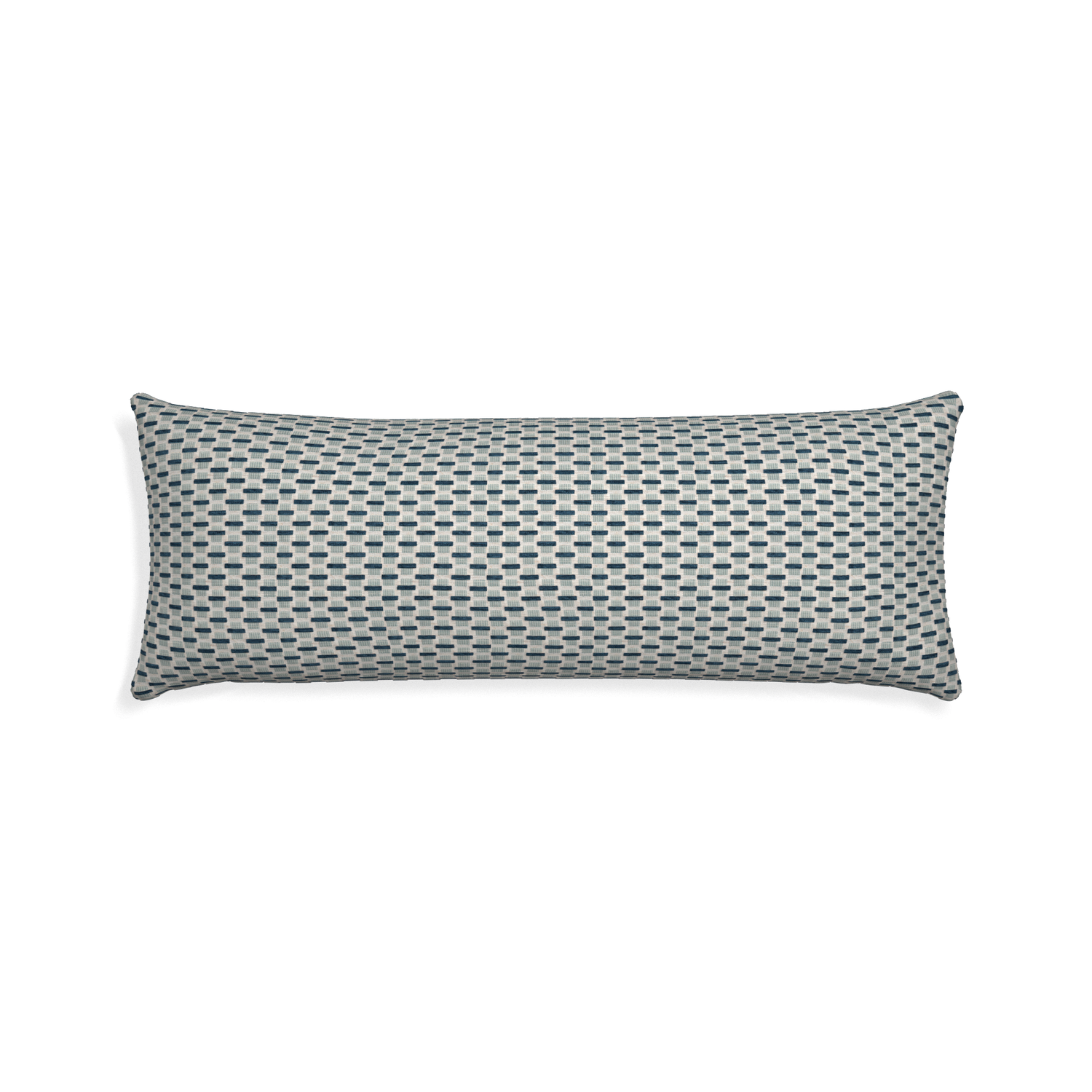 Xl-lumbar willow amalfi custom blue geometric chenillepillow with none on white background