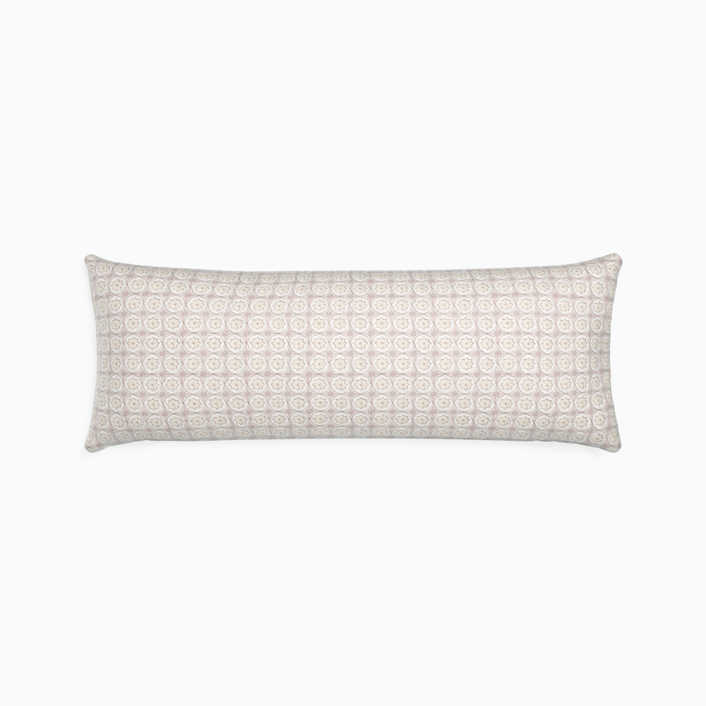 Xl-lumbar hayes almond custom pillow with n on white background