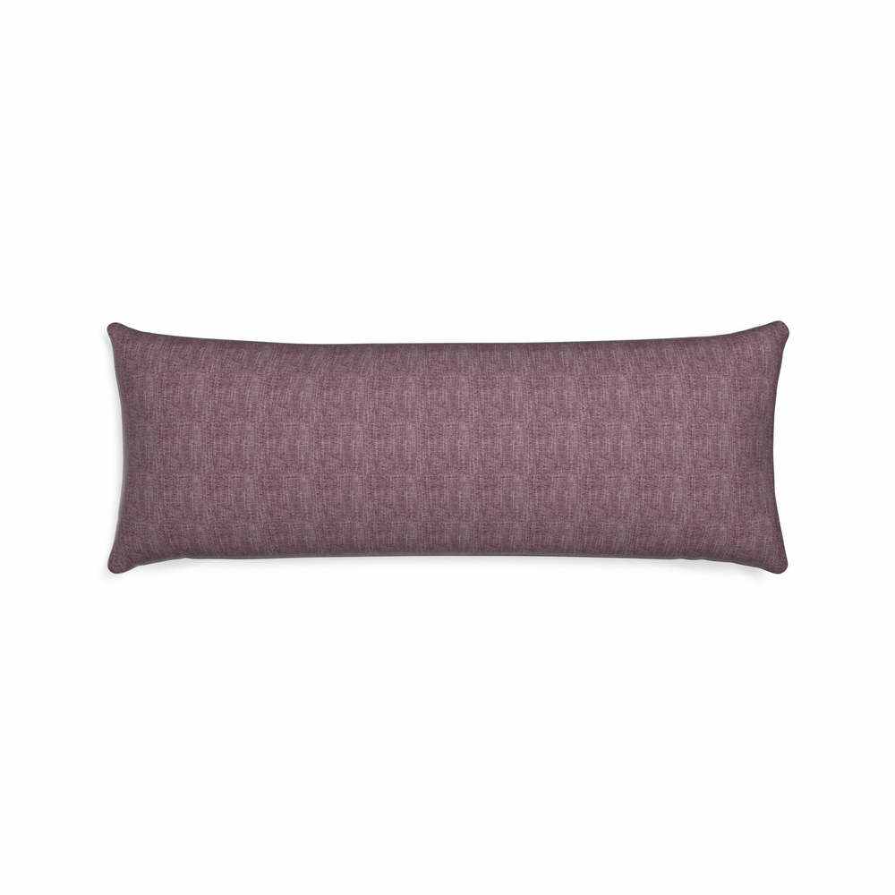 Xl-lumbar burgundy custom pillow with n on white background