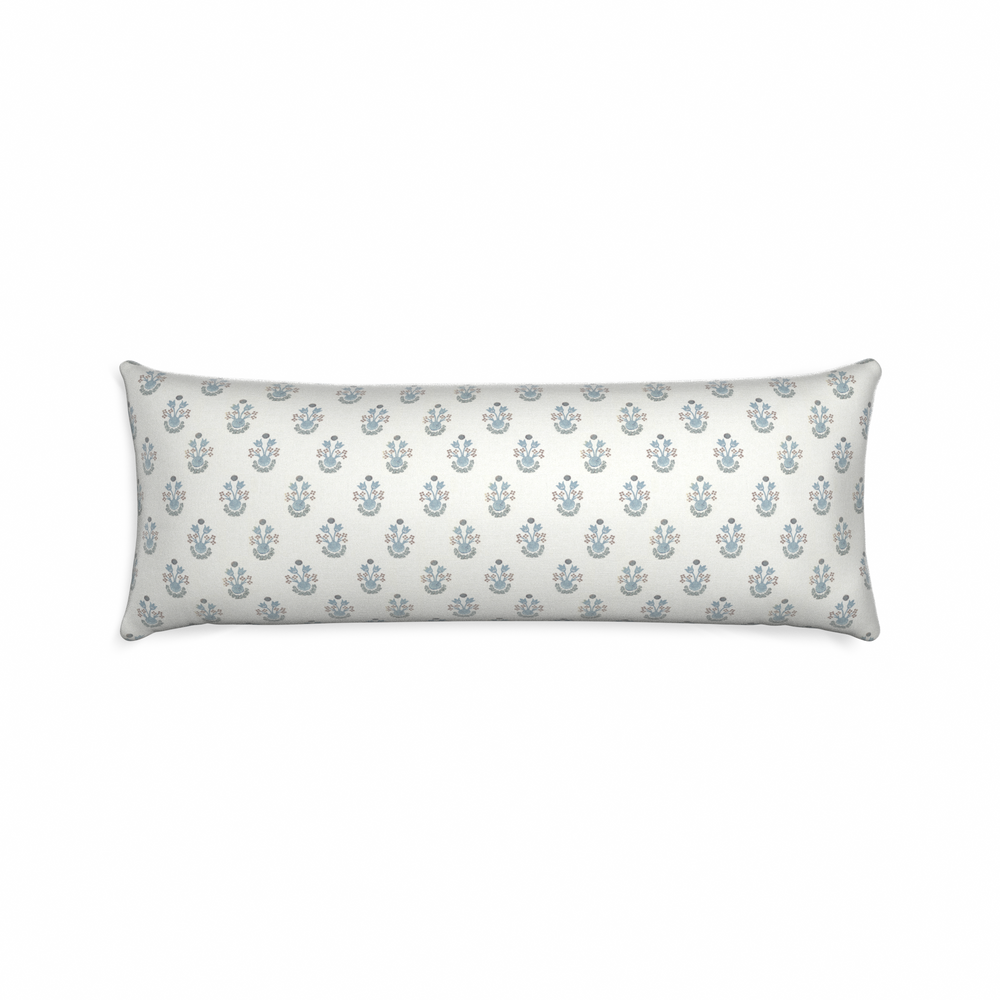 Xl-lumbar lucie cornflower custom pillow with n on white background