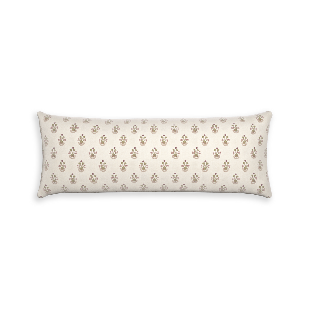 Xl-lumbar lucie clay custom pillow with n on white background