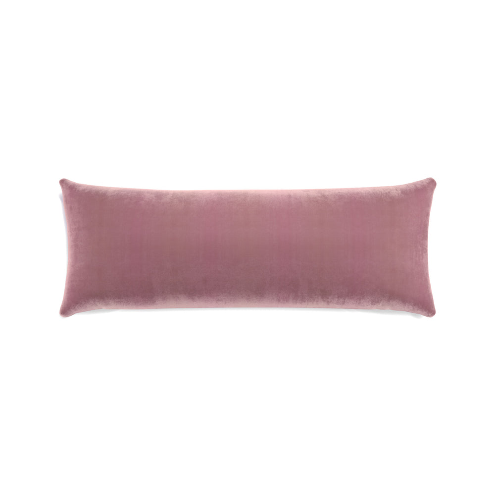 Xl-lumbar azalea velvet custom pillow with n on white background