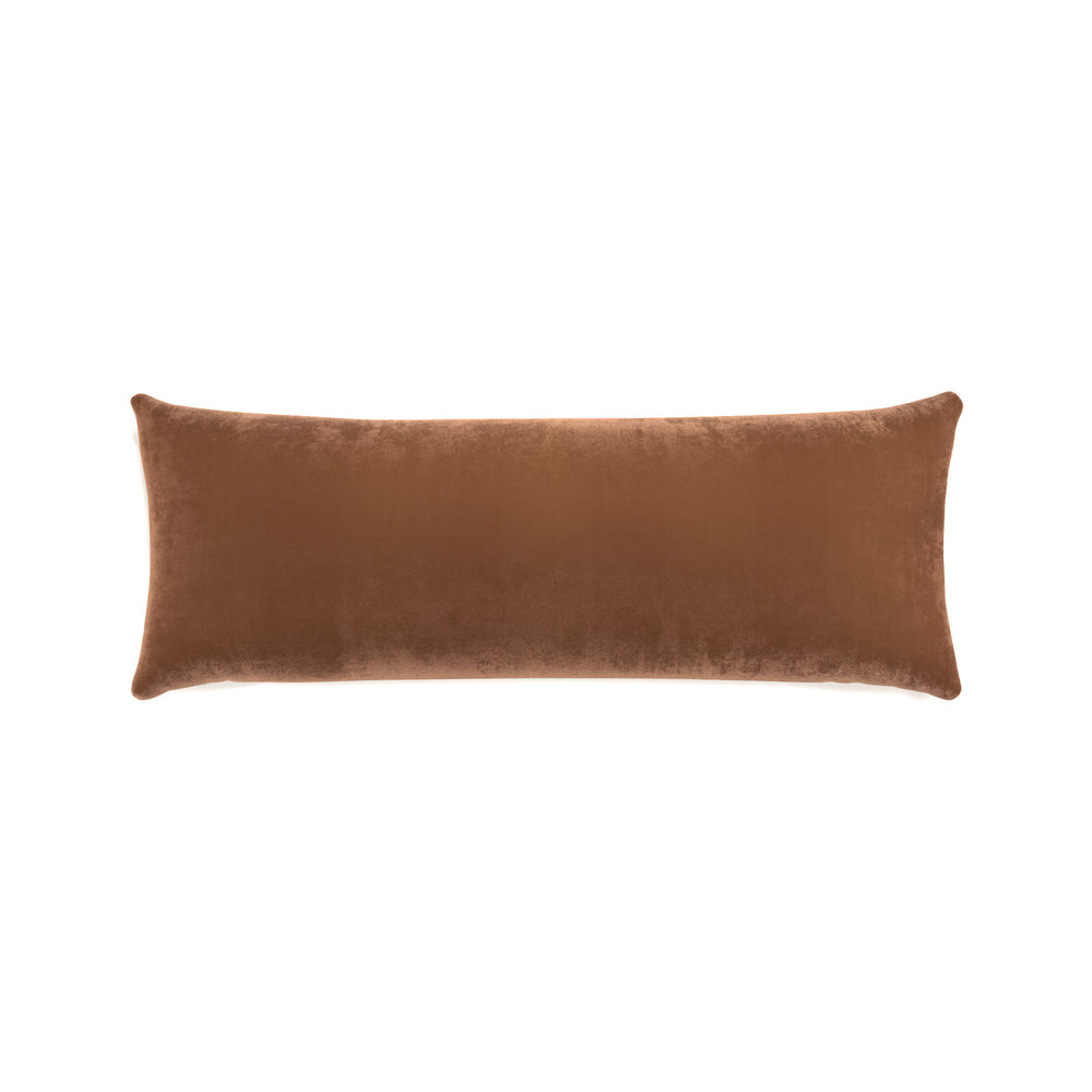 Xl-lumbar honey velvet custom pillow with n on white background