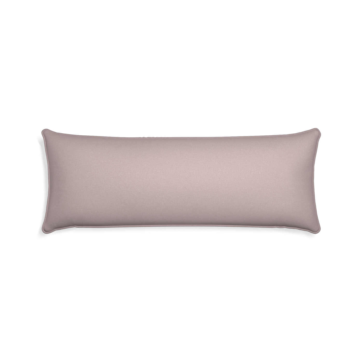 Xl-lumbar orchid custom mauve pinkpillow with orchid piping on white background