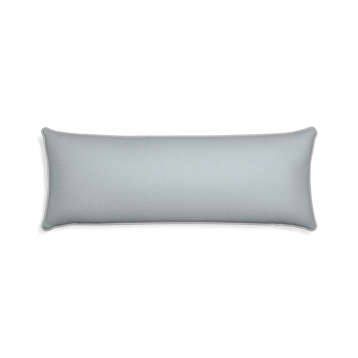 Xl-lumbar sea custom grey bluepillow with pebble piping on white background