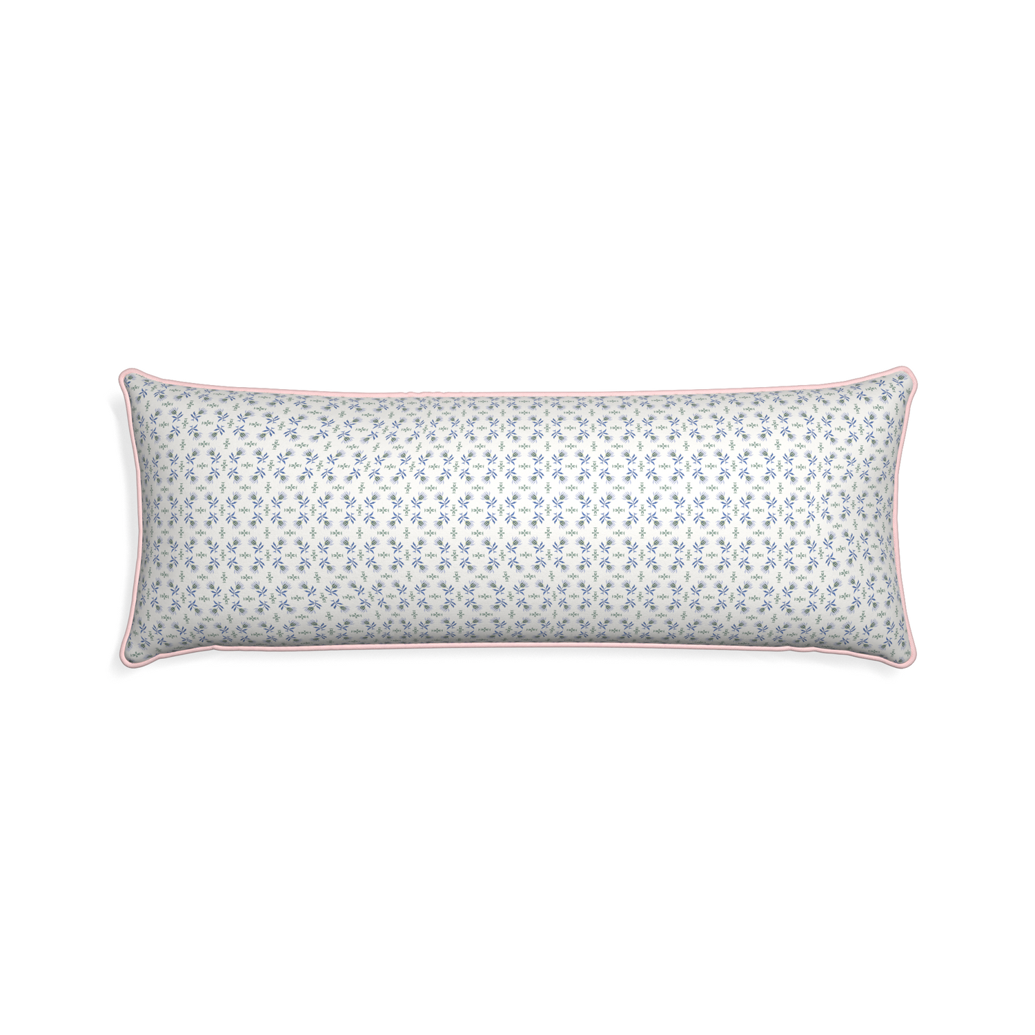 Xl-lumbar lee custom pillow with petal piping on white background