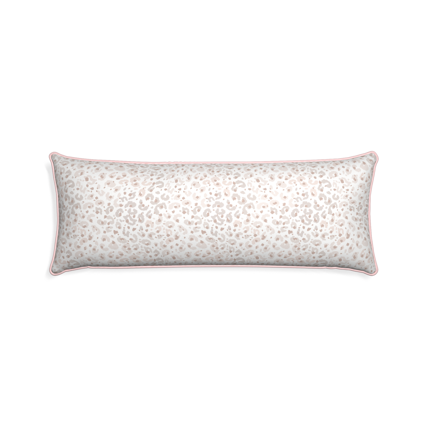 Xl-lumbar rosie custom pillow with petal piping on white background