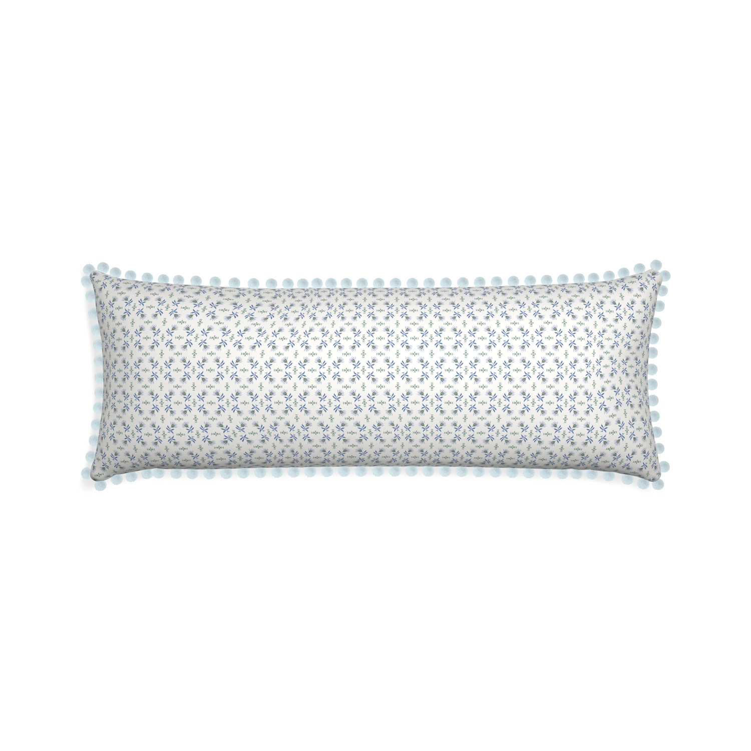 Xl-lumbar lee custom pillow with powder pom pom on white background