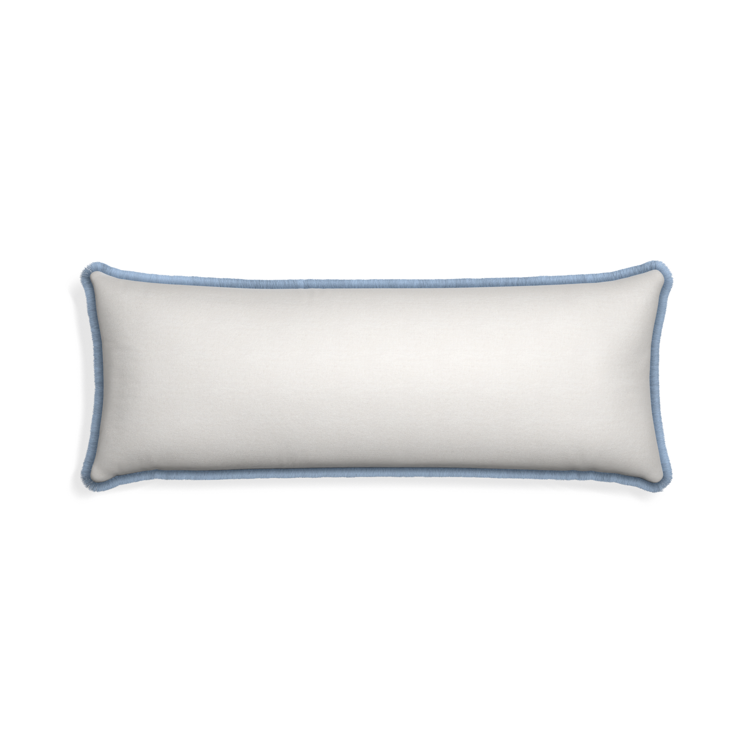 Xl-lumbar flour custom pillow with sky fringe on white background