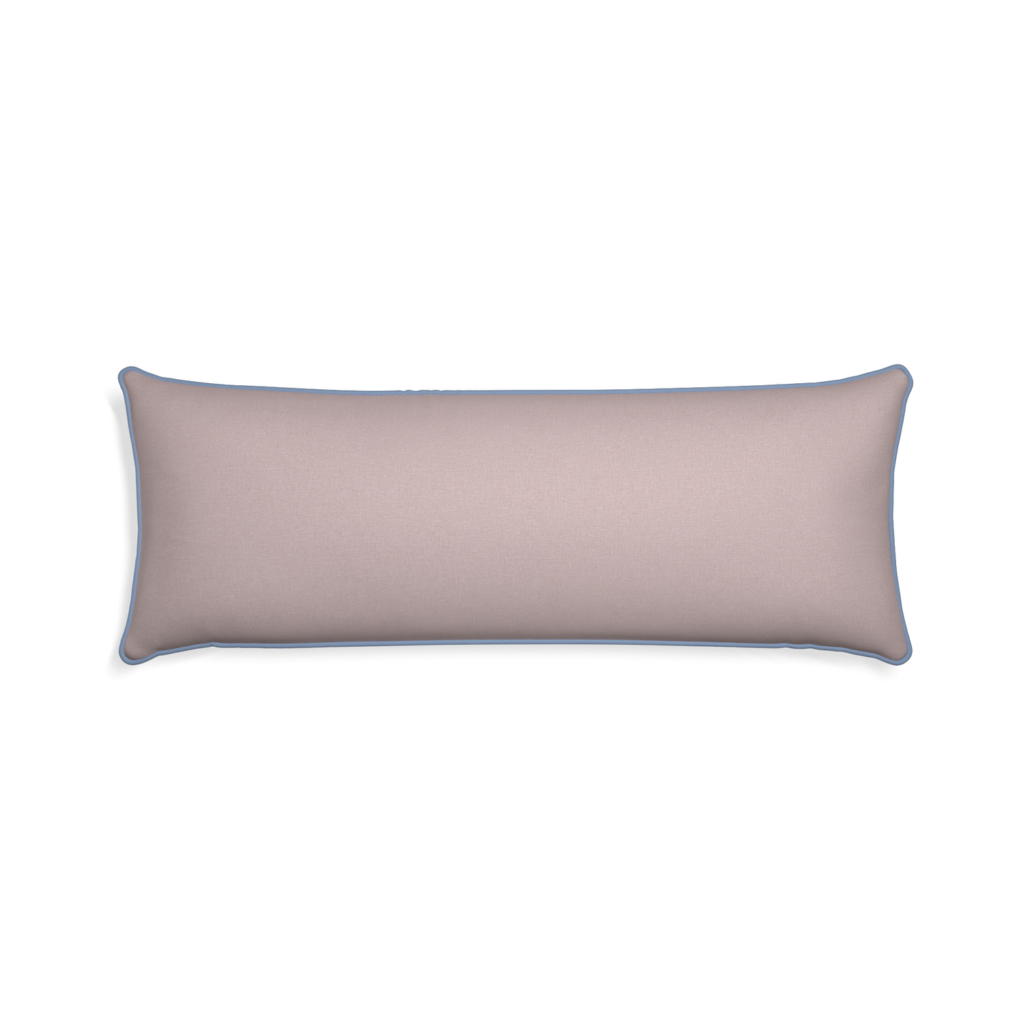 Xl-lumbar orchid custom mauve pinkpillow with sky piping on white background