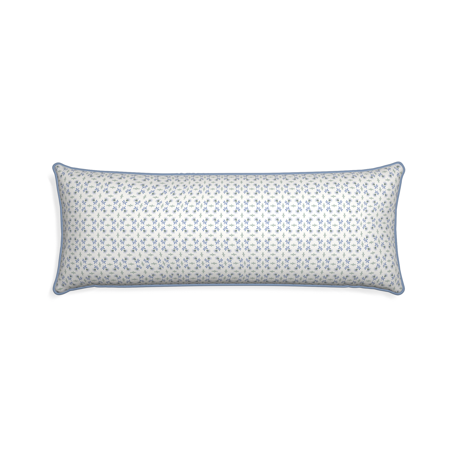 Xl-lumbar lee custom pillow with sky piping on white background