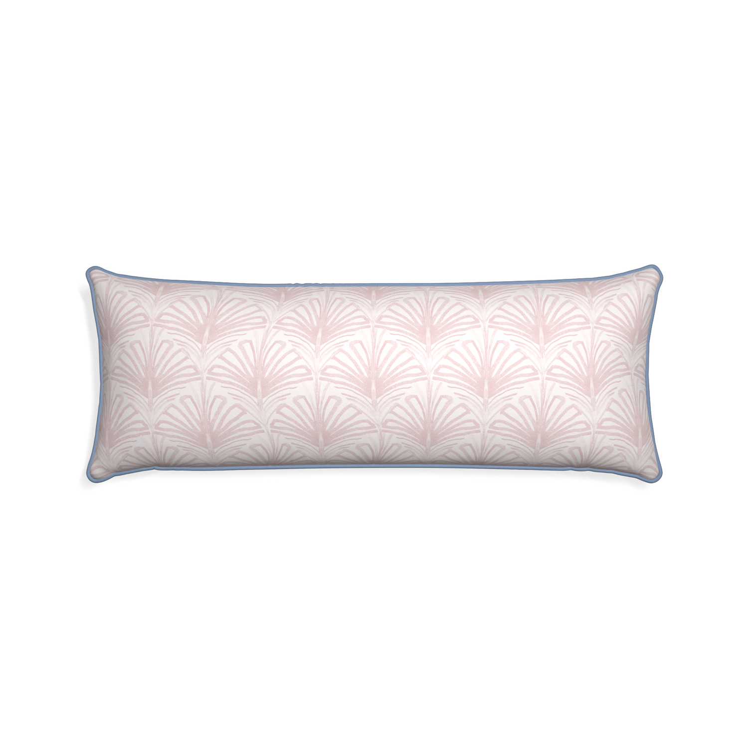 Xl-lumbar suzy rose custom pillow with sky piping on white background
