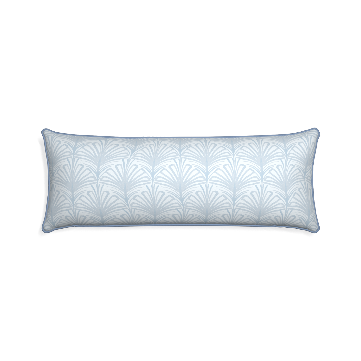 Xl-lumbar suzy sky custom pillow with sky piping on white background