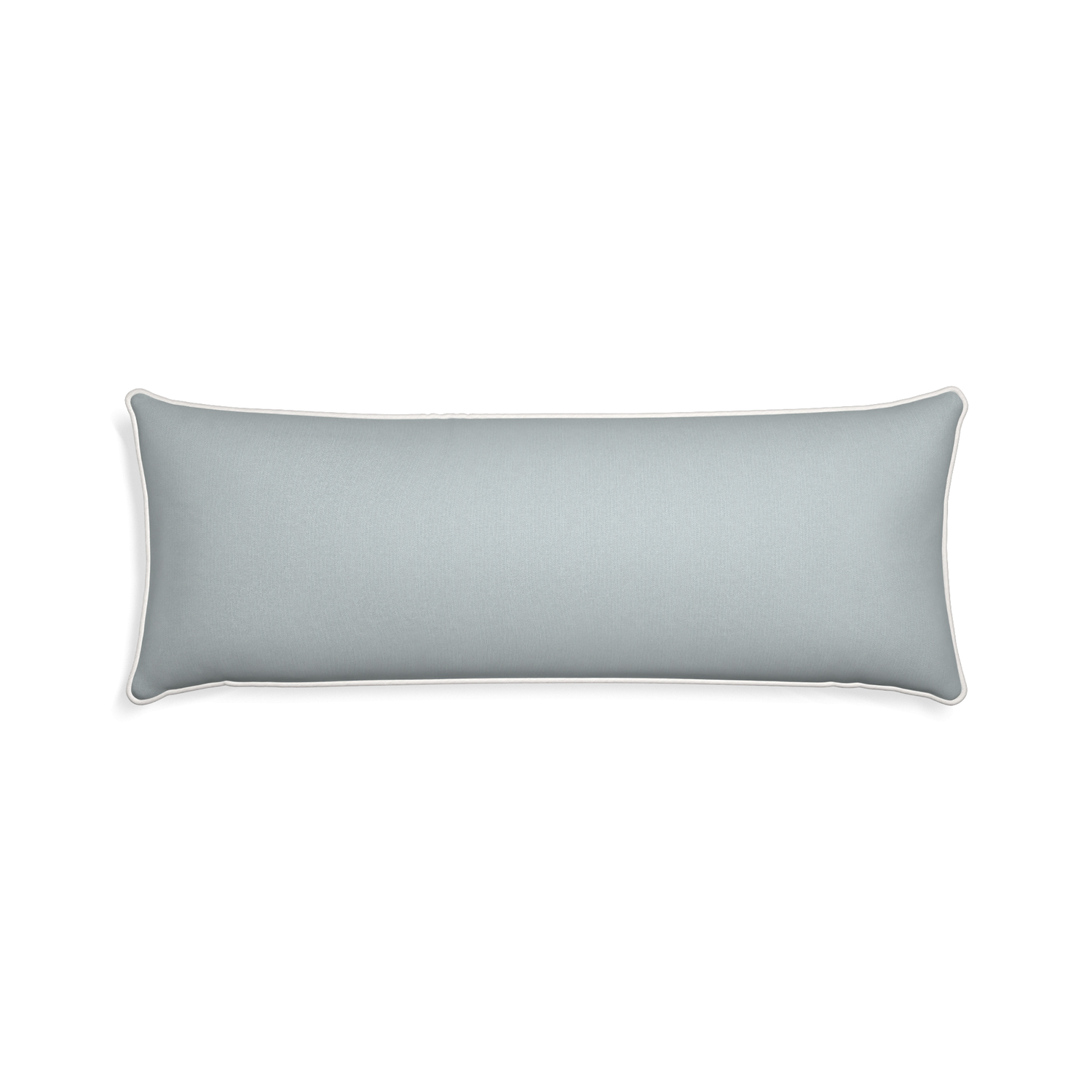 Xl-lumbar sea custom grey bluepillow with snow piping on white background
