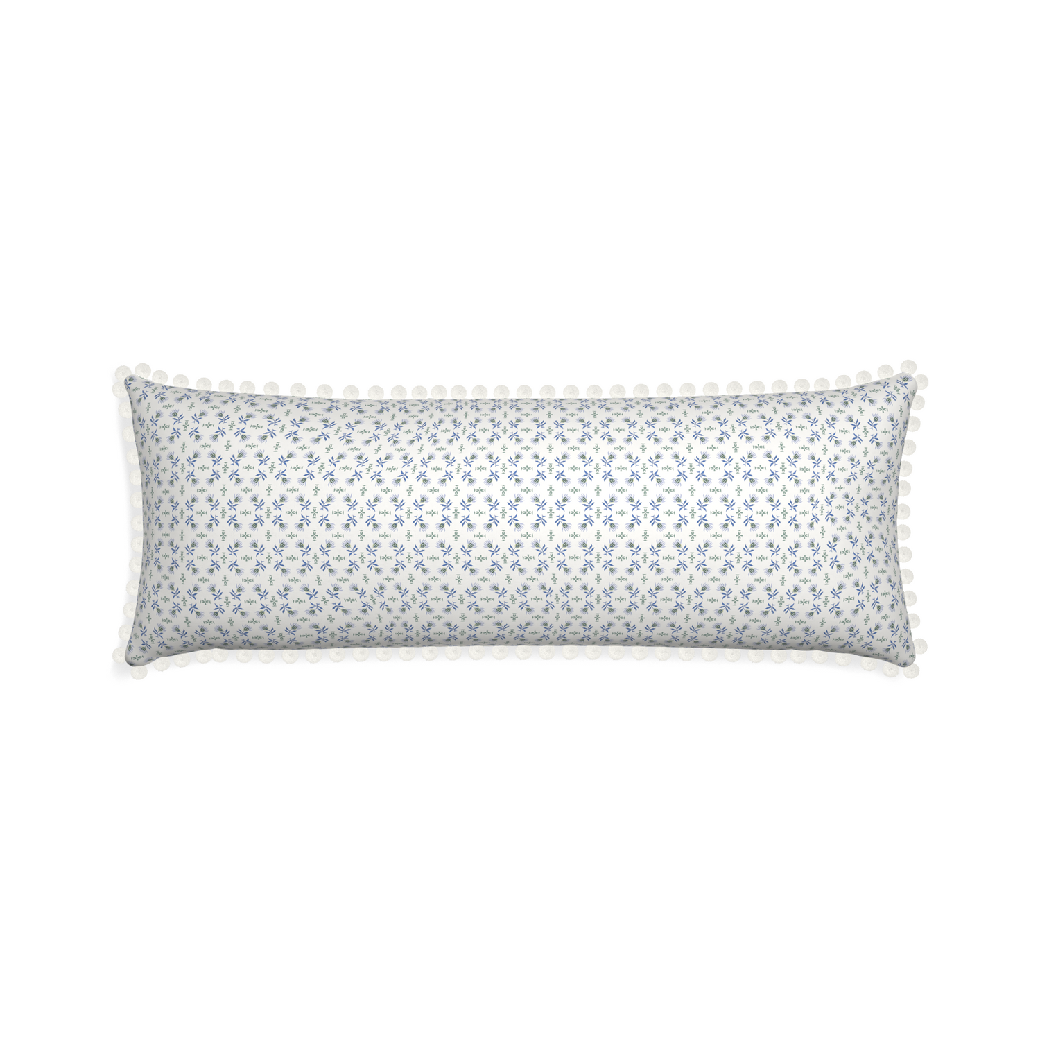 Xl-lumbar lee custom pillow with snow pom pom on white background