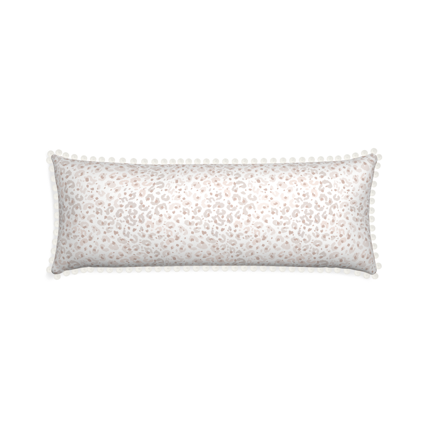 Xl-lumbar rosie custom pillow with snow pom pom on white background