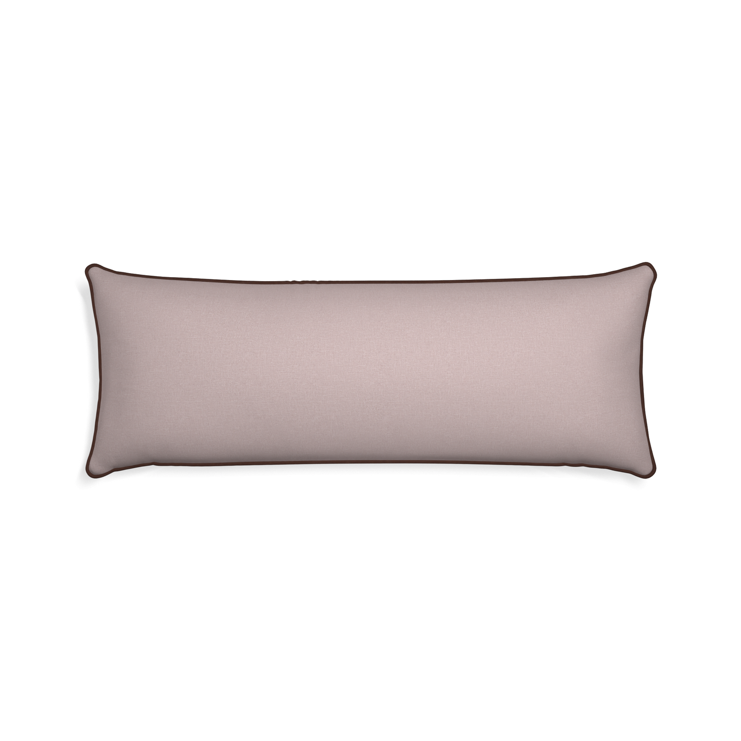 Xl-lumbar orchid custom mauve pinkpillow with w piping on white background
