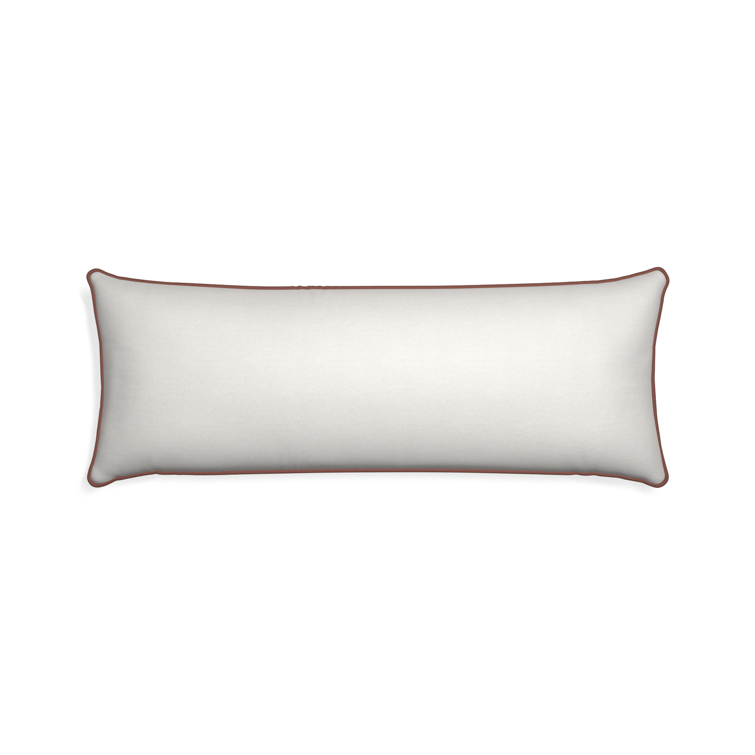 Xl-lumbar flour custom pillow with w piping on white background