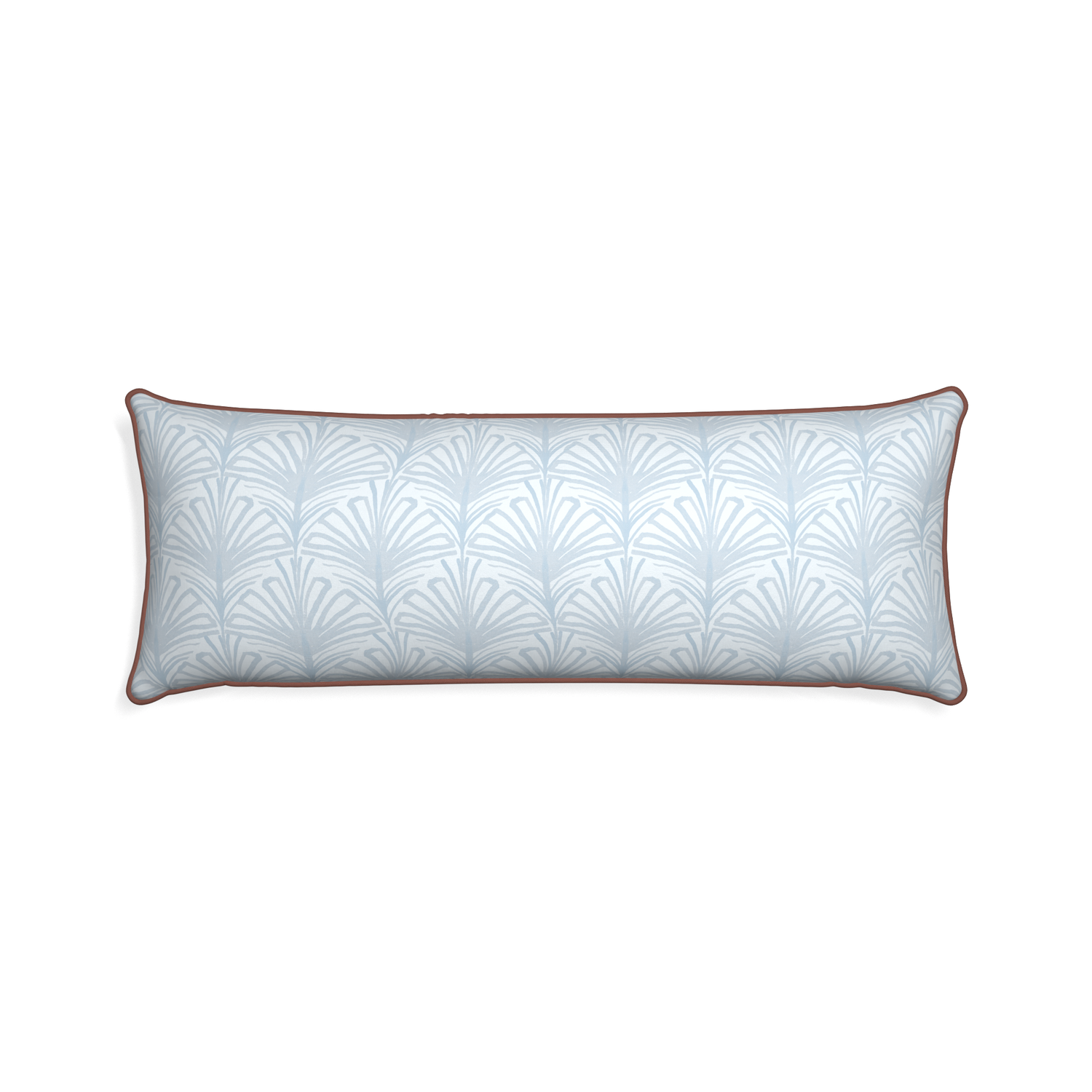 Xl-lumbar suzy sky custom pillow with w piping on white background
