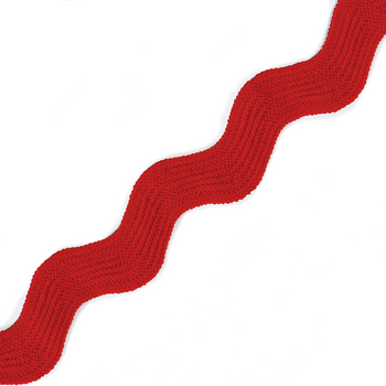 red wavy rick rack trim 