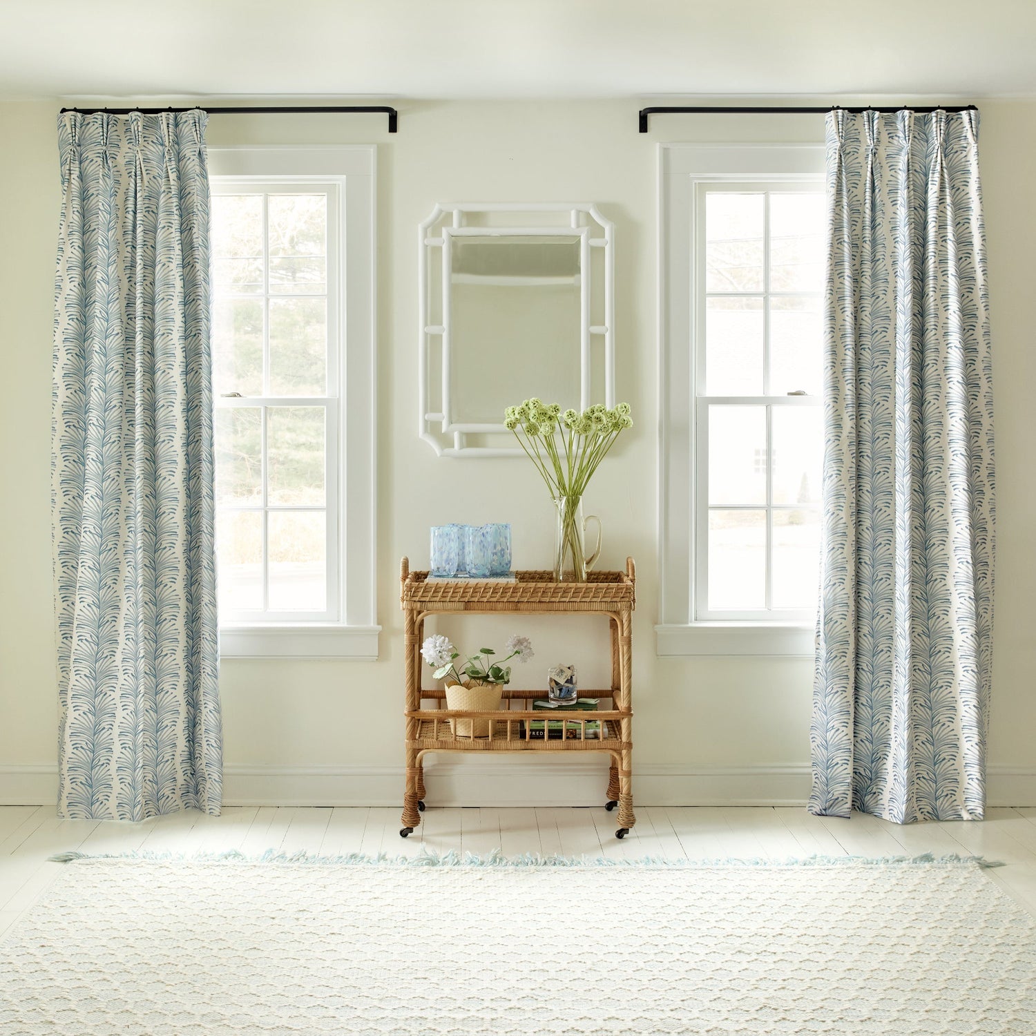 Custom Light Blue Shower Curtain - Pepper Home