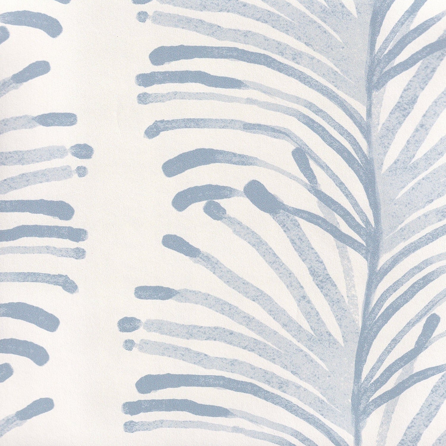 Linen Sky Blue Botanical Stripe Printed Wallpaper Swatch