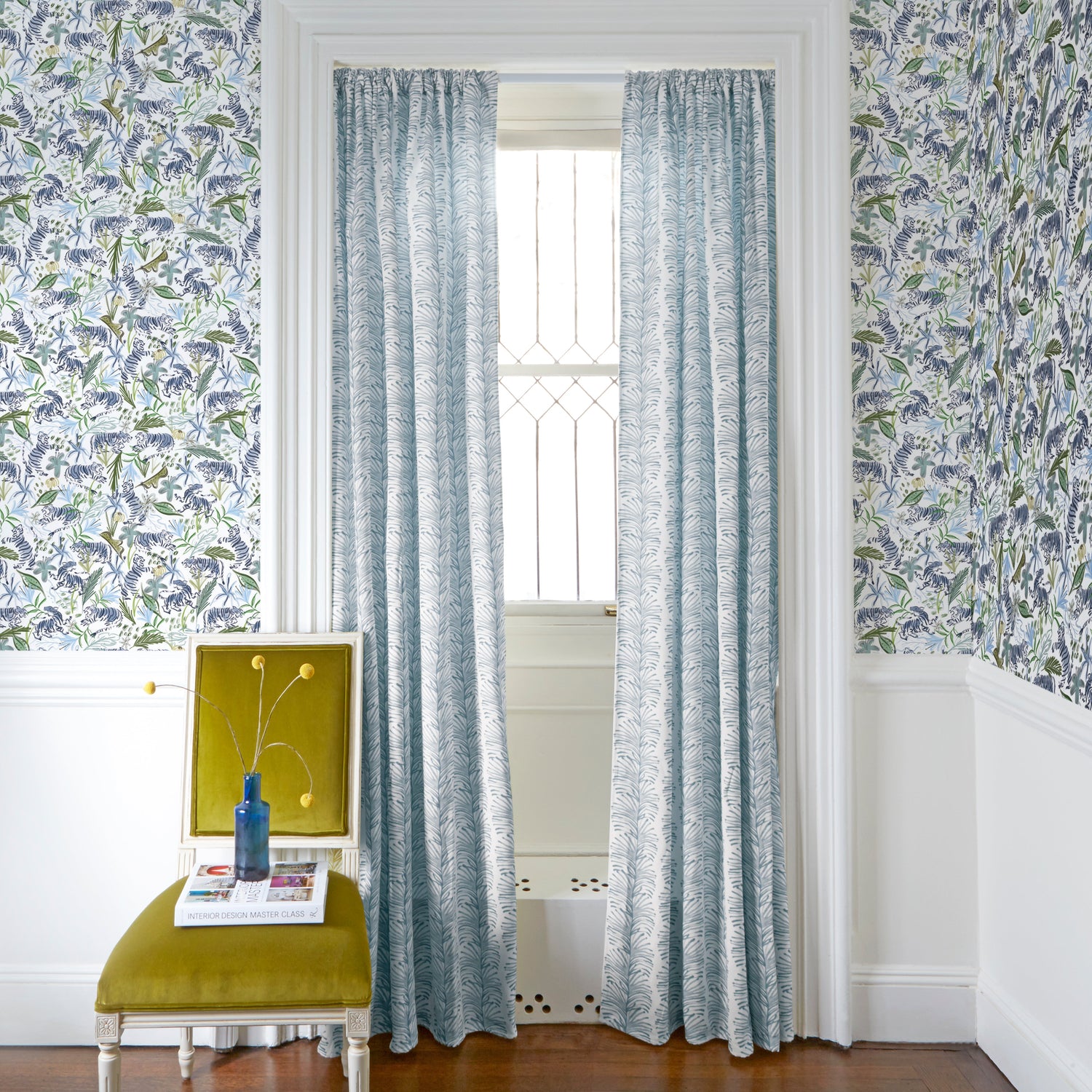 Frida Green Wallpaper and Curtains
