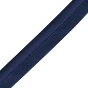 Navy Blue Piping Close-Up