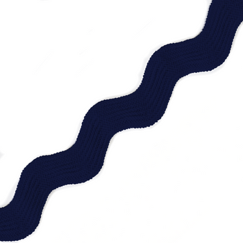 Navy Blue Rick Rack Trim Close-Up