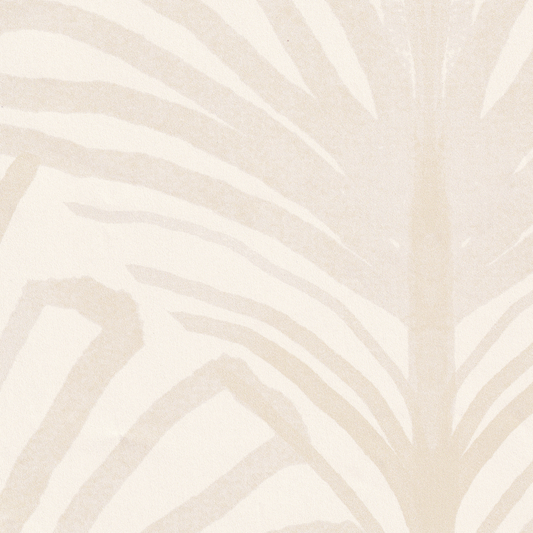Beige Palm Printed Wallpaper Swatch