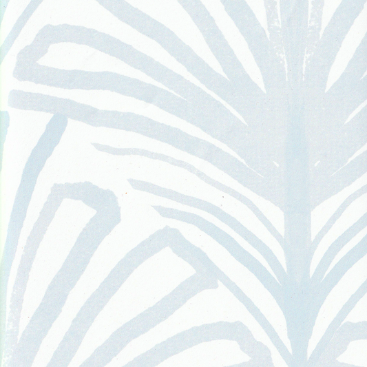 Sky Blue Palm Printed Wallpaper Swatch