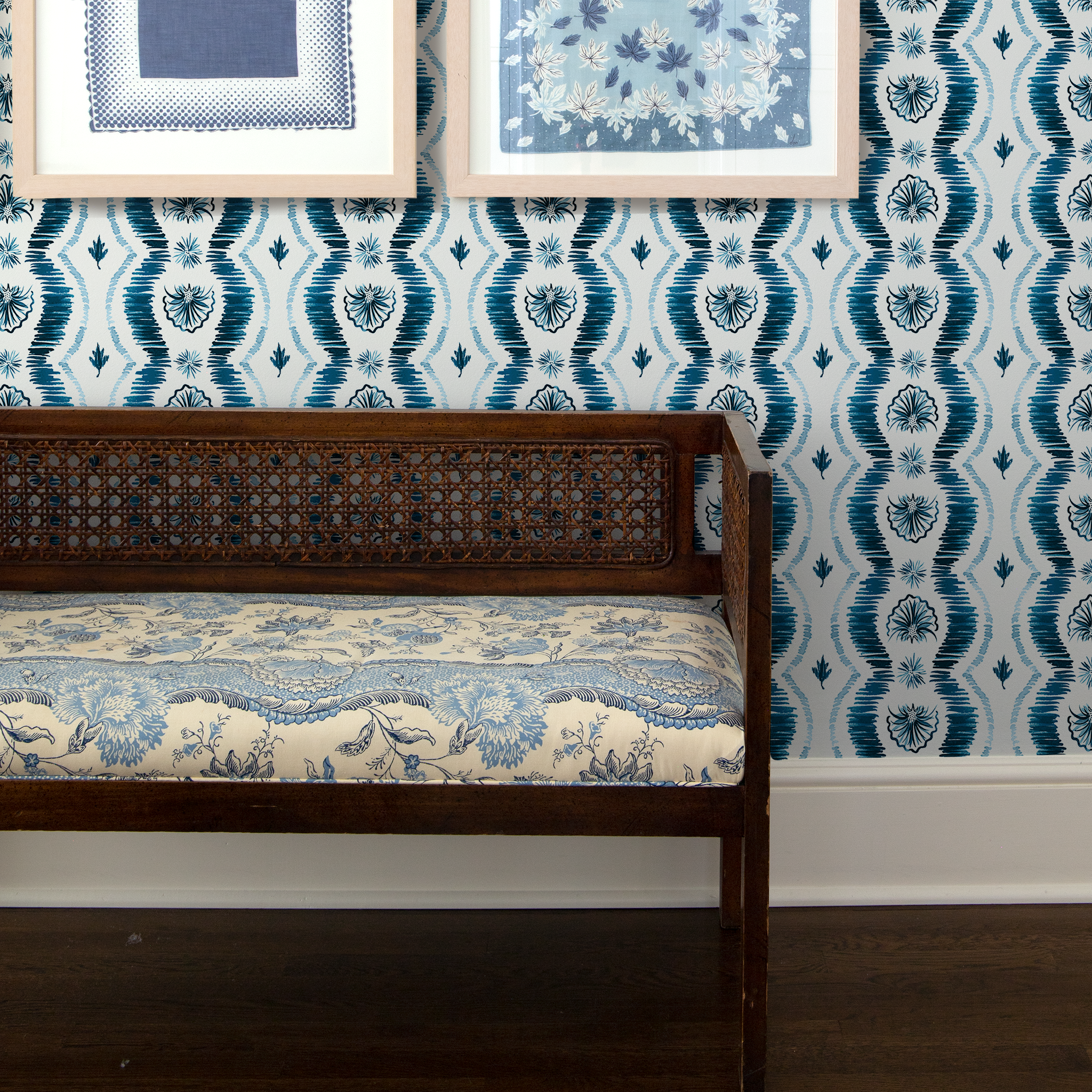 Vintage Ikat by Mind the Gap  Topiary Green  Wallpaper  Wallpaper Direct