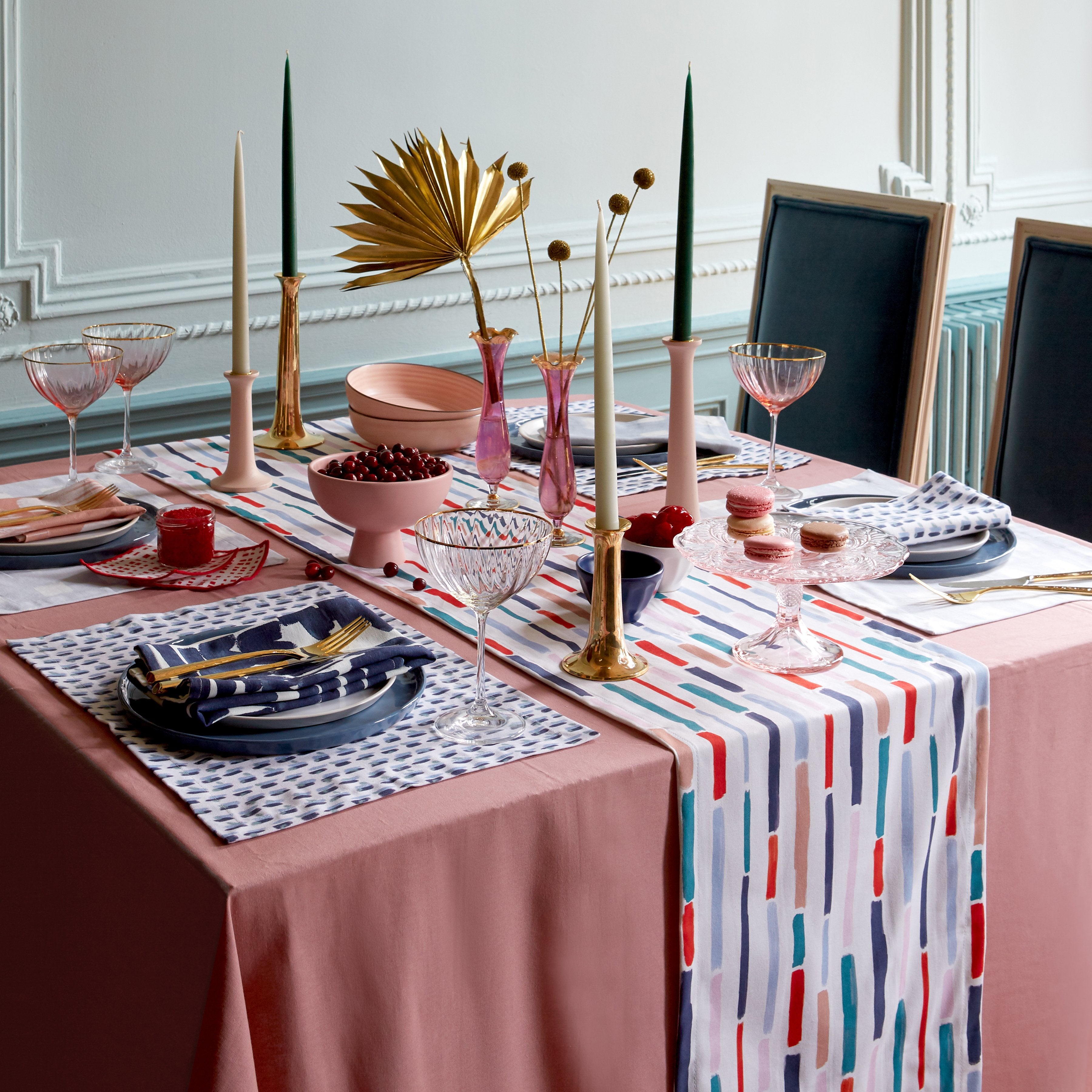 Festive Tablescape with Poppy Napkins