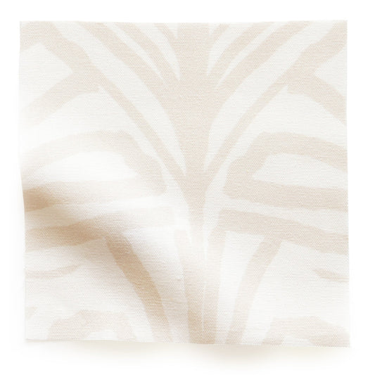 Beige Palm Printed Cotton Swatch