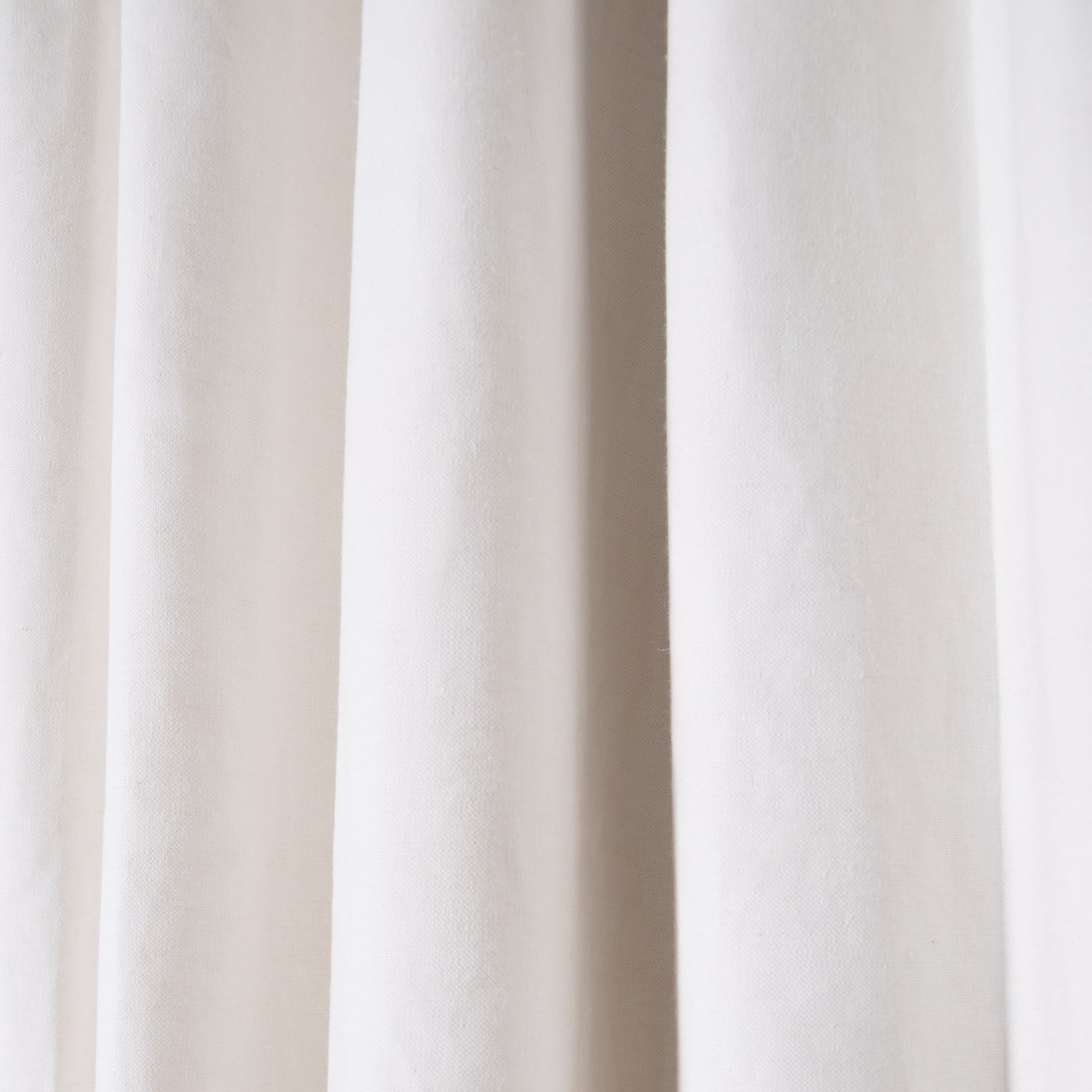 Natural White Linen Curtain Close-Up