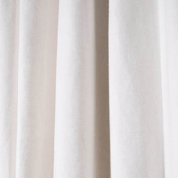 Natural White Linen Curtain Close-Up