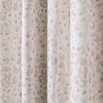 Beige Animal Print Curtain Close-up